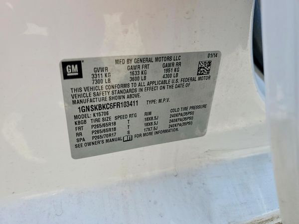 2015 CHEVROLET TAHOE LT