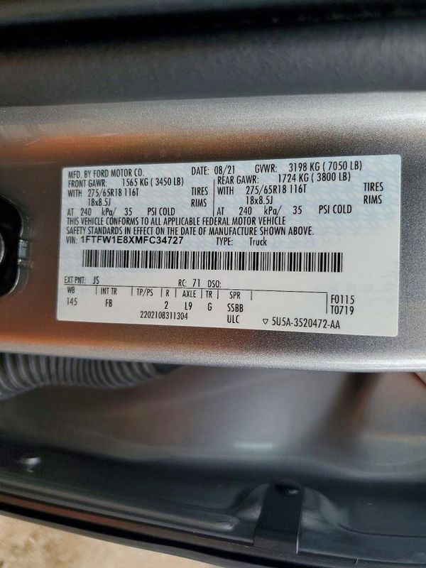 2021 FORD F150