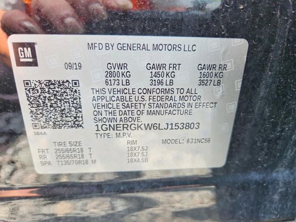 2020 CHEVROLET TRAVERSE LT