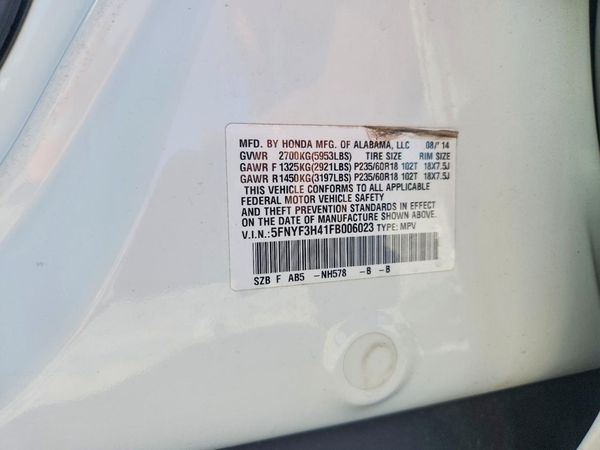 2015 HONDA PILOT EX
