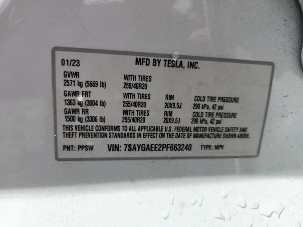 2023 TESLA MODEL Y
