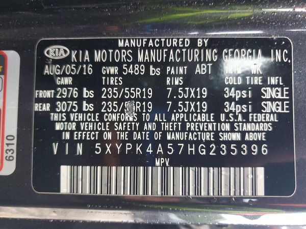 2017 KIA SORENTO SX, SX Limited