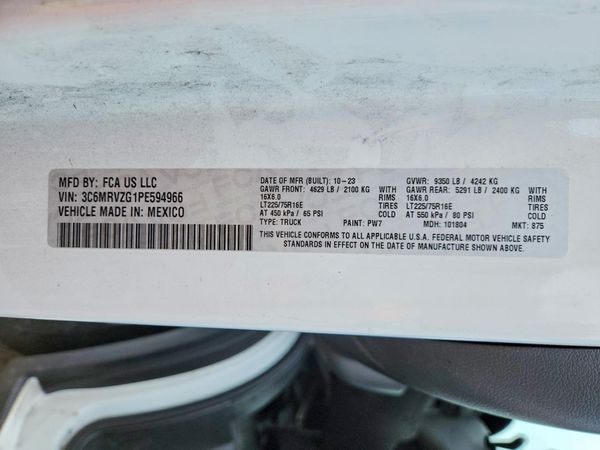 2023 RAM PROMASTER 1500 Super High Roof