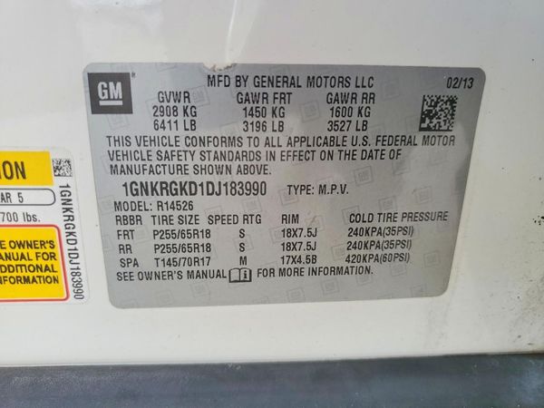 2013 CHEVROLET TRAVERSE 1LT