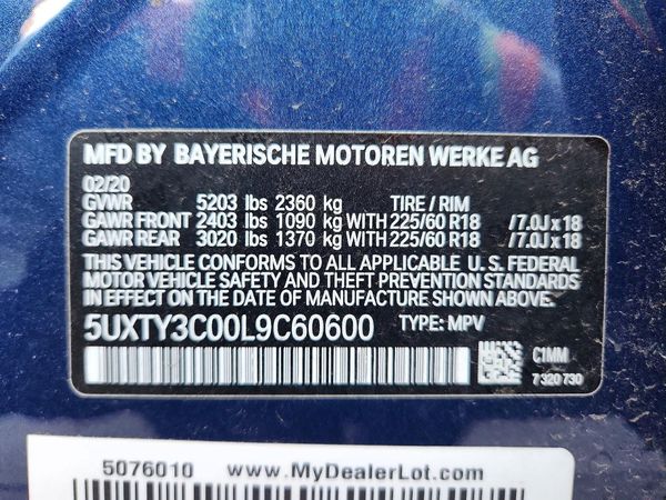 2020 BMW X3 sDrive30i