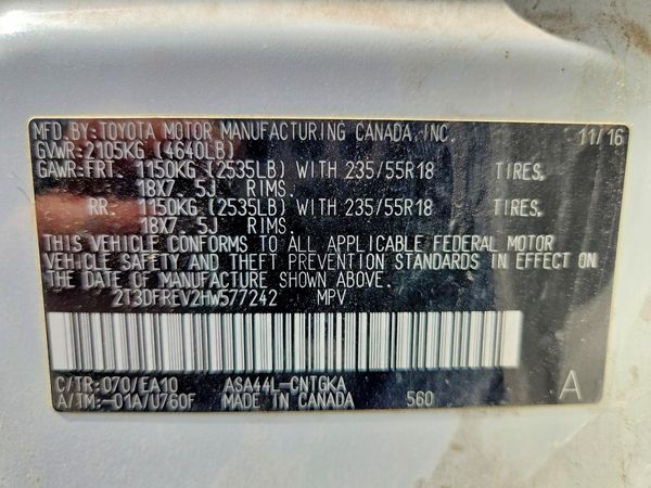 2017 TOYOTA RAV4 Ltd/SE Platinum
