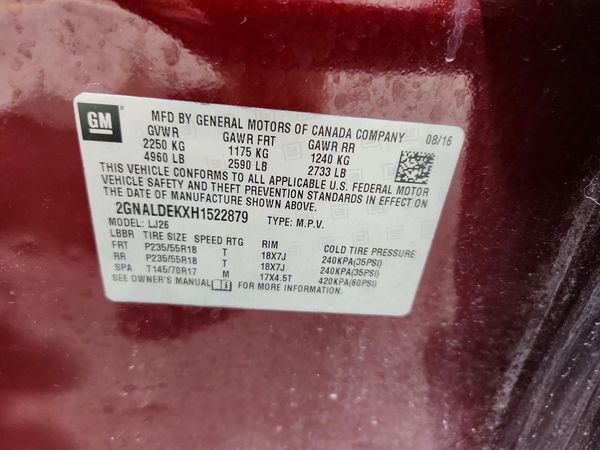 2017 CHEVROLET EQUINOX Premier