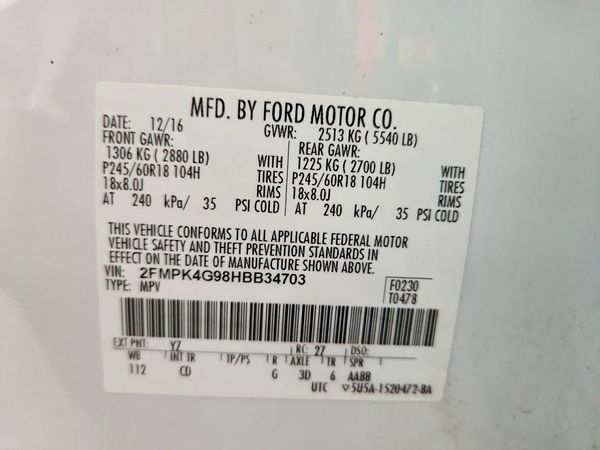 2017 FORD EDGE SE