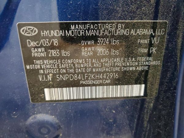 2019 HYUNDAI ELANTRA