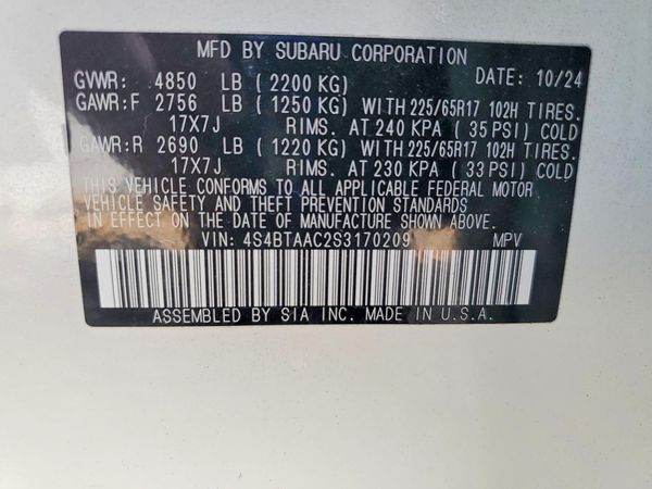2025 SUBARU OUTBACK Base
