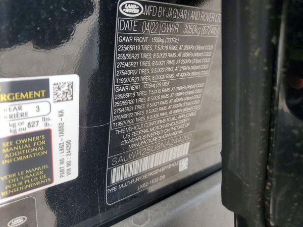 2022 LAND ROVER RANGE ROVER SPORT HSE Silver Edition