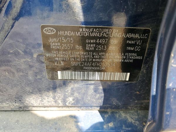 2015 HYUNDAI SONATA SE, ECO