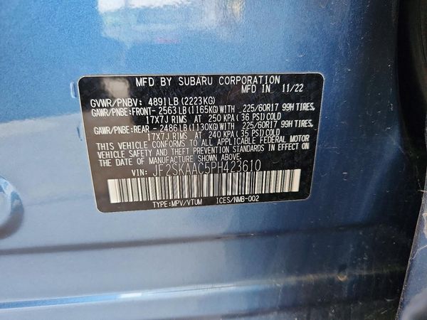 2023 SUBARU FORESTER Base ES