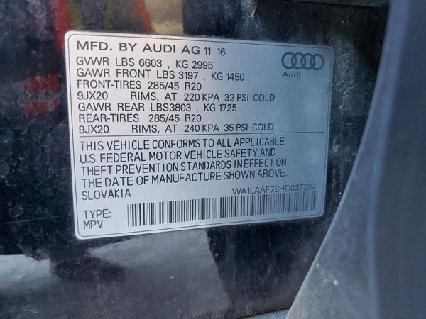 2017 AUDI Q7 quattro Premium Plus