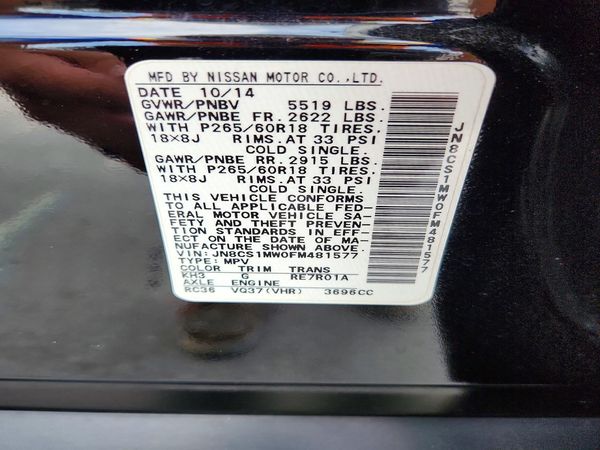 2015 INFINITI QX70