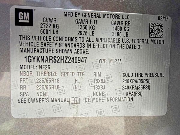 2017 CADILLAC XT5 Base