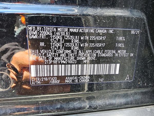 2021 TOYOTA RAV4 XLE
