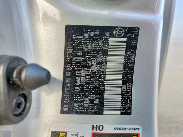 2018 TOYOTA COROLLA L/LE/SE/XLE/XSE