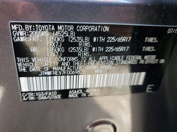 2015 TOYOTA RAV4 XLE (M Grade)