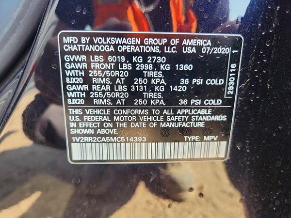 2021 VOLKSWAGEN ATLAS