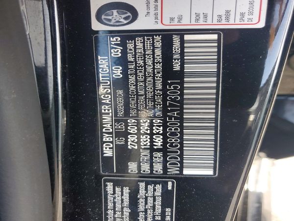 2015 MERCEDES-BENZ S S550