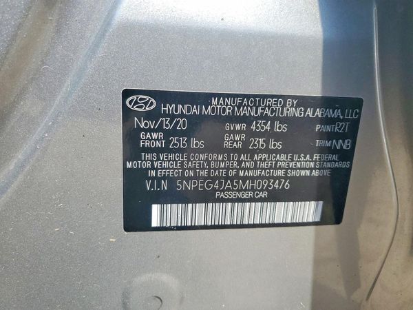 2021 HYUNDAI SONATA SE