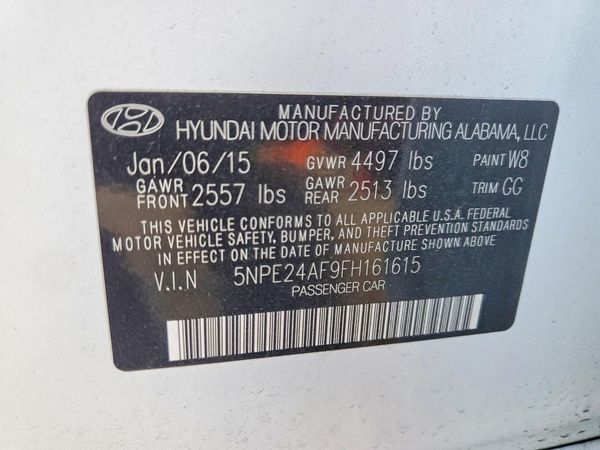 2015 HYUNDAI SONATA SE, ECO