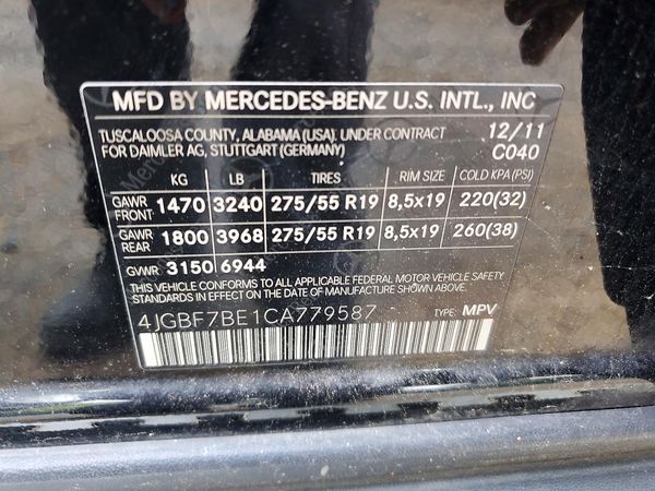 2012 MERCEDES-BENZ GL