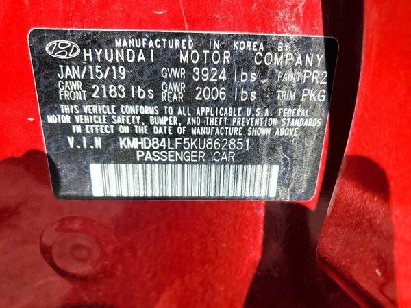 2019 HYUNDAI ELANTRA