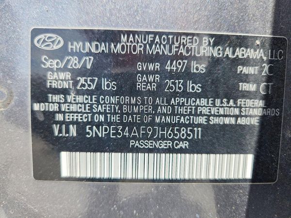 2018 HYUNDAI SONATA