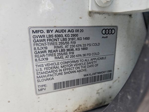 2021 AUDI Q7 quattro Premium Plus