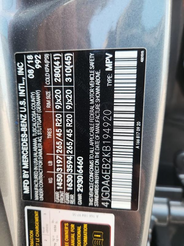 2019 MERCEDES-BENZ GLE