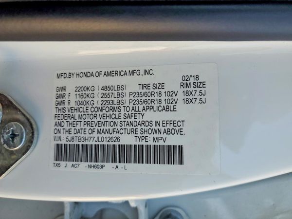 2018 ACURA RDX Advance Package