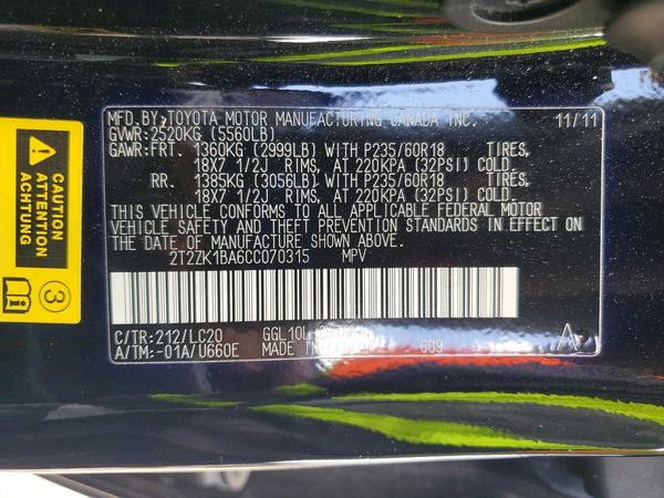 2012 LEXUS RX 350