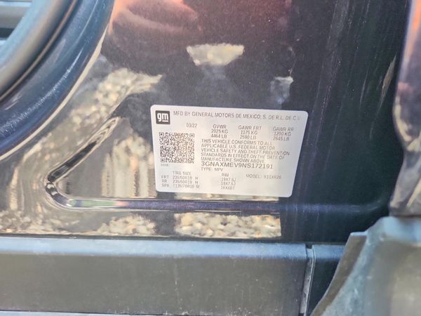 2022 CHEVROLET EQUINOX RS (3LT) — VINS