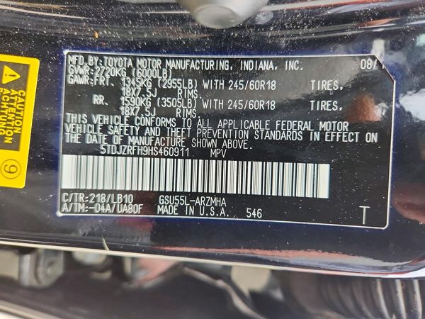 2017 TOYOTA HIGHLANDER SE/XLE