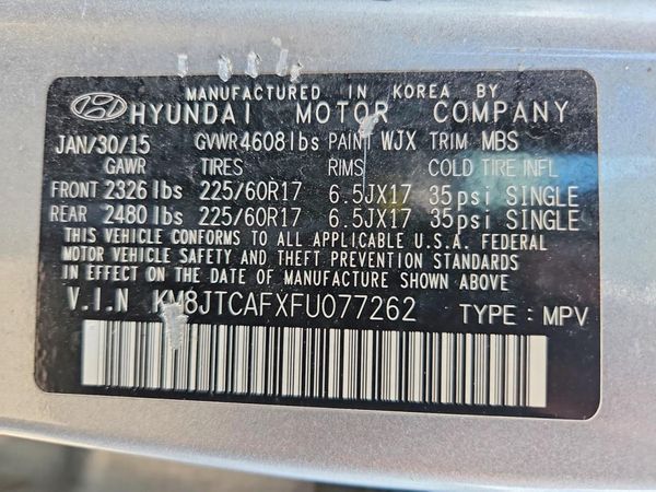 2015 HYUNDAI TUCSON GL (Middle-Low)