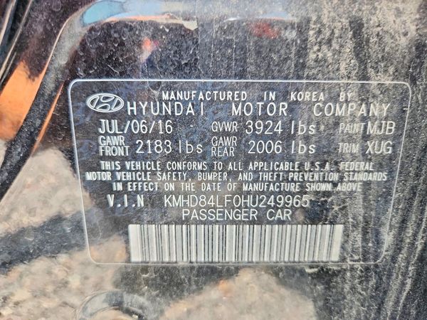 2017 HYUNDAI ELANTRA