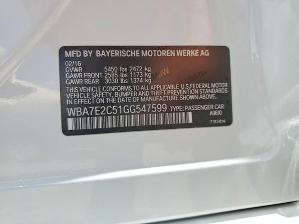 2016 BMW 740