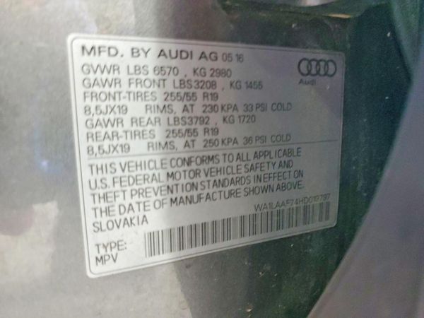 2017 AUDI Q7 quattro Premium Plus