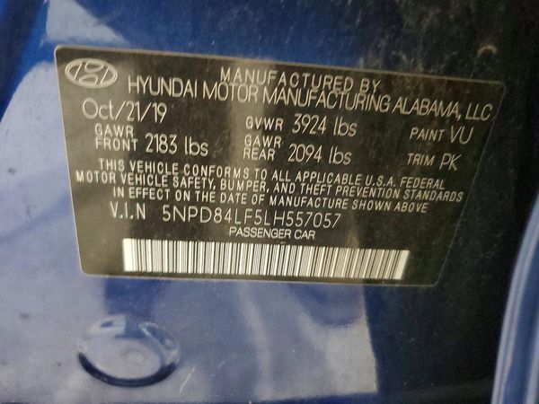 2020 HYUNDAI ELANTRA