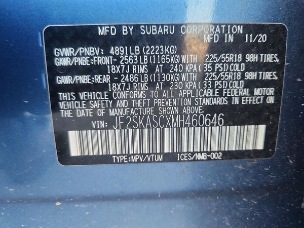 2021 SUBARU FORESTER Limited