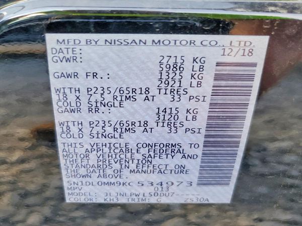 2019 INFINITI QX60