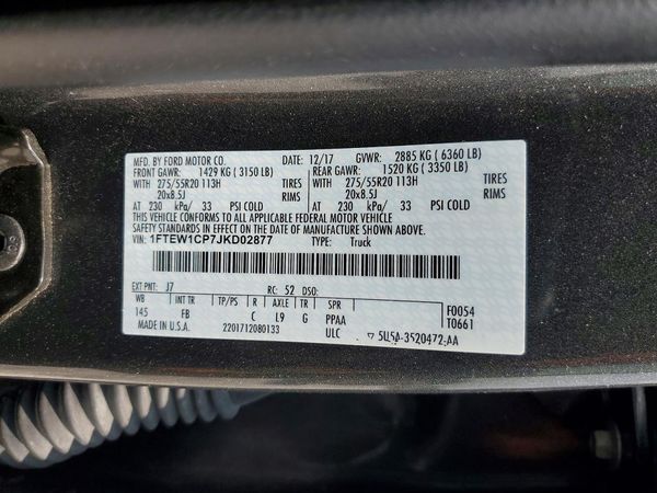 2018 FORD F150