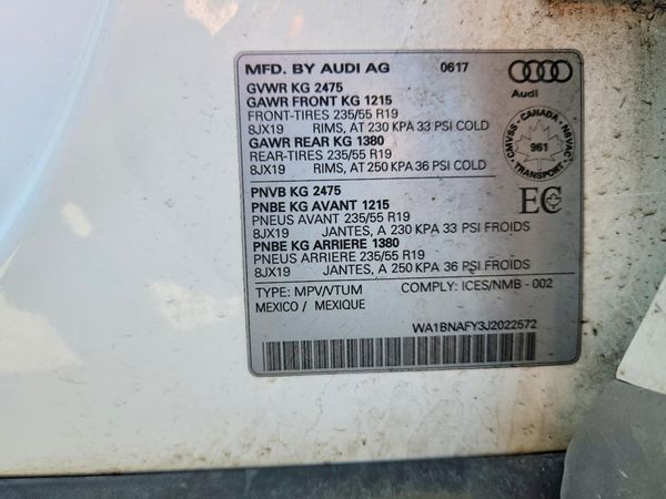 2018 AUDI Q5 quattro Premium Plus