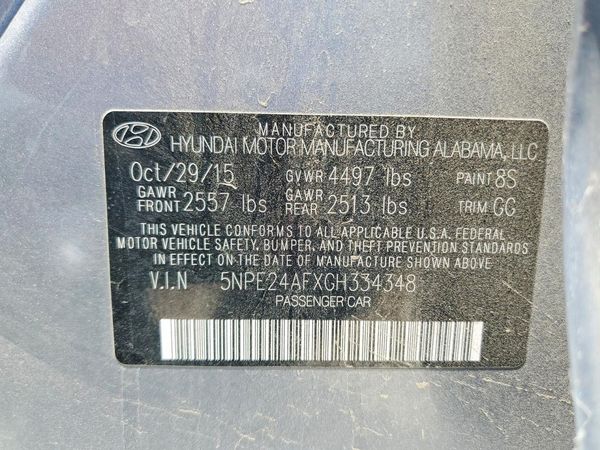 2016 HYUNDAI SONATA