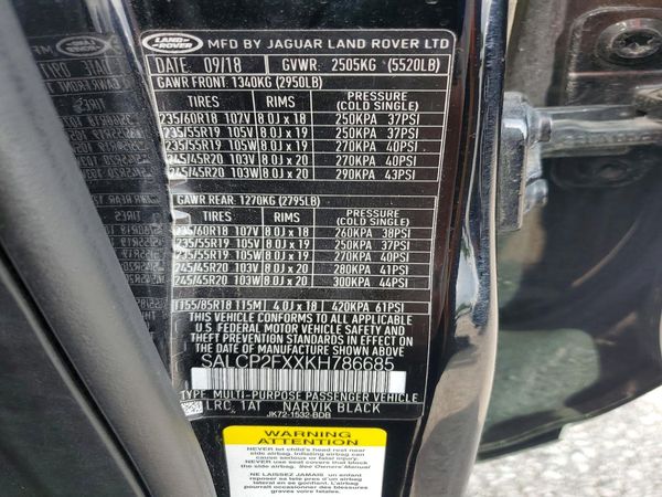2019 LAND ROVER DISCOVERY SPORT SE