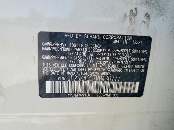 2022 SUBARU FORESTER Base Plus