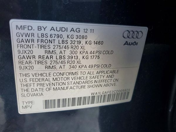 2012 AUDI Q7 Premium Plus