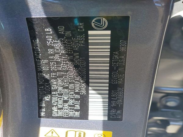 2016 LEXUS ES